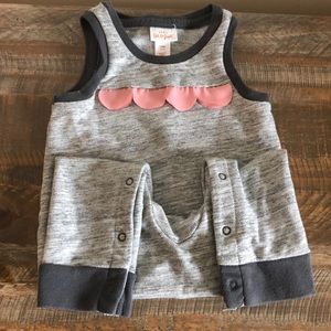Baby girl cat and jack footless bodysuit